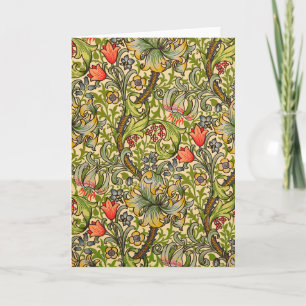Tarjeta Diseño floral William Morris Golden Lily Vintage