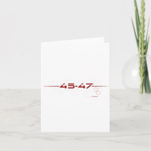 Tarjeta Diseño Futurista Retro Trump 45 47