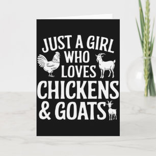 Tarjeta Diseño genial de cabra para chicas mujeres cría de