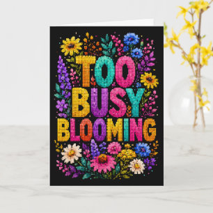 Tarjeta Diseño geométrico de estilo demasiado ocupado flor