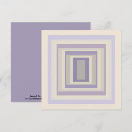 Tarjeta Diseño geométrico de Lavanda Gris en caja