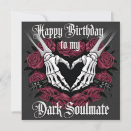 Tarjeta Diseño gótico de cumpleaños para tu alma negra