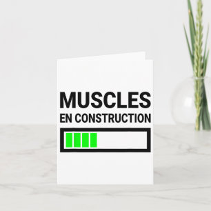 Tarjeta Diseño gracioso para Bodybuil francófono