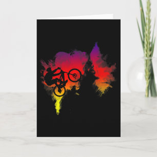 Tarjeta Diseño Gráfico De Bicicleta De Montaña Mtb