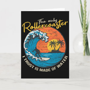 Tarjeta Diseño gráfico de surf de olas grandes para surfer