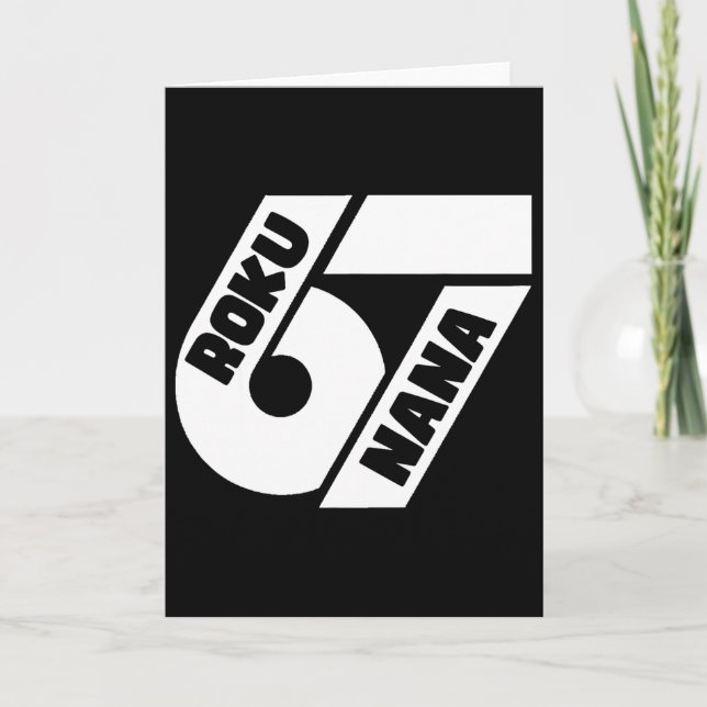 Tarjeta Diseño gráfico divertido 67 meme japonés Roku Nana (Anverso)