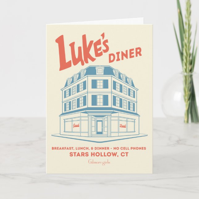 Tarjeta Diseño hueco de Diner Stars Hollow de Luke (Anverso)