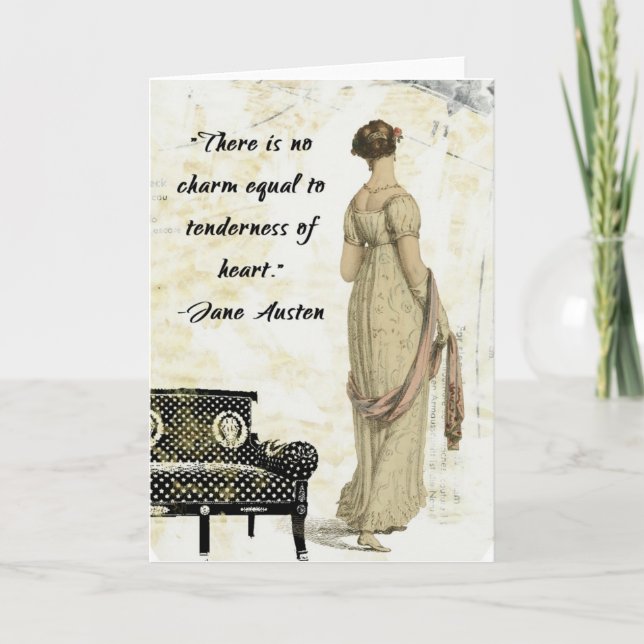 Tarjeta Diseño inspirado regencia de Jane Austen (Anverso)