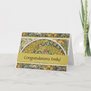 Tarjeta Diseño intrincado de estilo Art Nouveau pavo