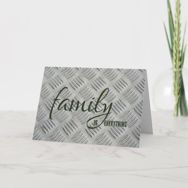 Tarjeta Diseño Metalizado Birthday Grey, cuñado (Anverso)