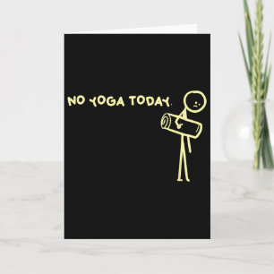 Tarjeta Diseño minimalista de esterilla sin yoga hoy