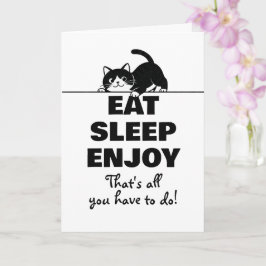 Tarjeta Diseño minimalista de gatito adorable - CAT 6