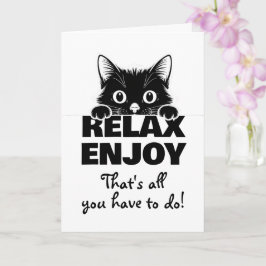 Tarjeta Diseño minimalista de gatito lindo - GATO 1