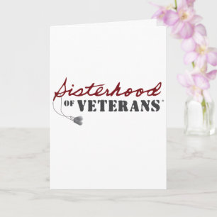 Tarjeta Diseño Orgullo Militar Hermanas de Veteranos