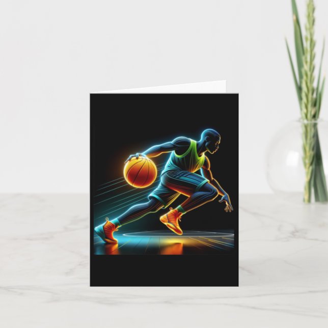 Tarjeta Diseño personalizable para baloncesto de tirador a (Anverso)