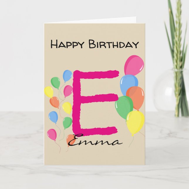Tarjeta Diseño Personalizado Cumpleaños Personalizado (Anverso)