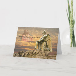 Tarjeta Diseño religioso reflexivo enviando oraciones