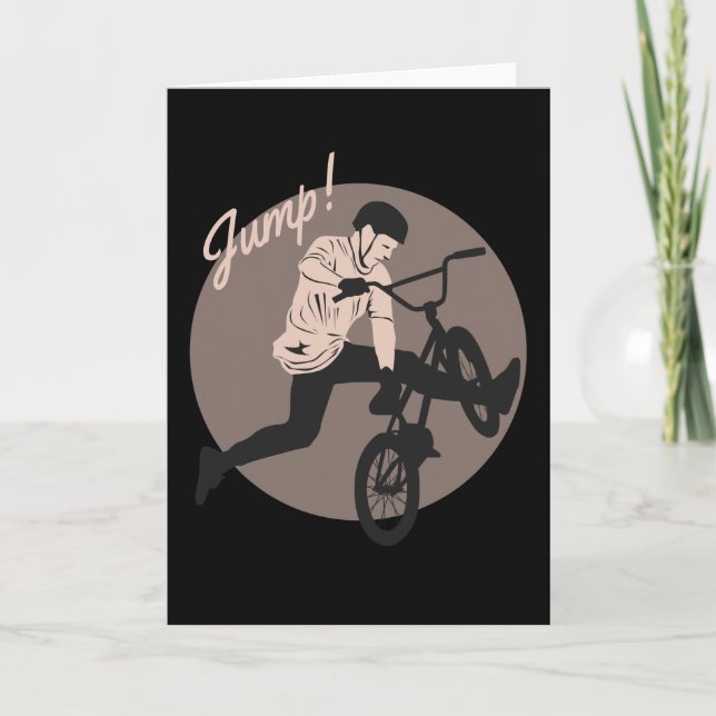 Tarjeta Diseño Retro Biker - Salto (Anverso)