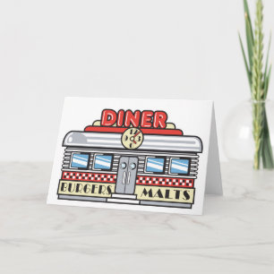 Tarjeta diseño retro-comedor