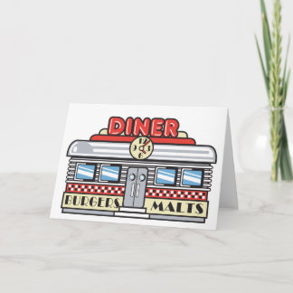Tarjeta diseño retro-comedor