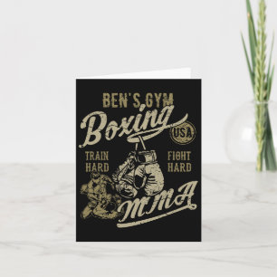 Tarjeta Diseño retro de boxeo gitano de Ben para el nombre