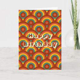 Tarjeta Diseño retro, Feliz Cumpleaños