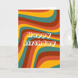 Tarjeta Diseño retro, Feliz Cumpleaños