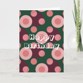 Tarjeta Diseño retro, Feliz Cumpleaños