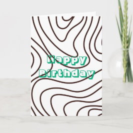 Tarjeta Diseño retro, Feliz Cumpleaños