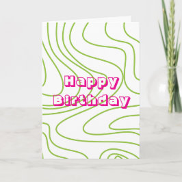Tarjeta Diseño retro, Feliz Cumpleaños