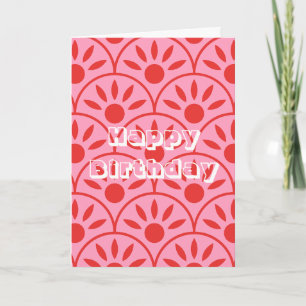 Tarjeta Diseño retro, Feliz Cumpleaños