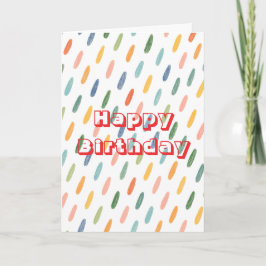 Tarjeta Diseño retro, Feliz Cumpleaños