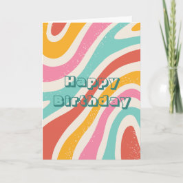 Tarjeta Diseño retro, Póster de Feliz Cumpleaños