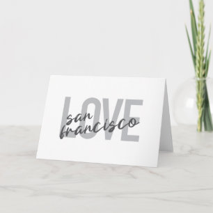 Tarjeta Diseño sencillo, moderno y urbano Love San Francis