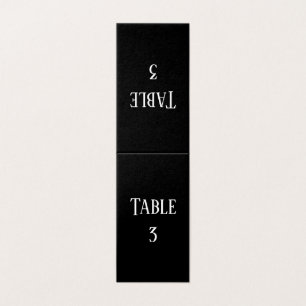 Tarjeta Diseño simple en blanco y negro - número de mesa