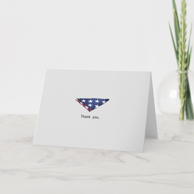 Tarjeta Diseño simple plegado de veteranos de la bandera d (Anverso)