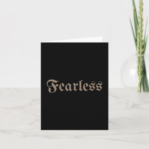 Tarjeta Diseño sin miedo motivacional para hombres, mujere
