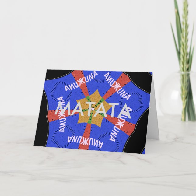 Tarjeta Diseño tribal africano: Hakuna Matata (Anverso)