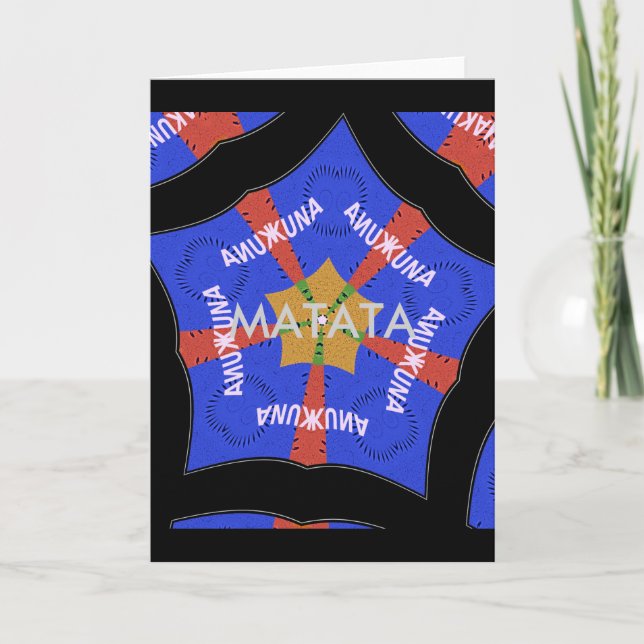 Tarjeta Diseño tribal africano: Hakuna Matata (Anverso)