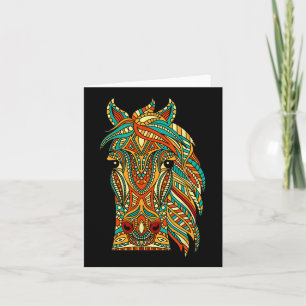 Tarjeta Diseño tribal de caballos - Caballos de caballos L