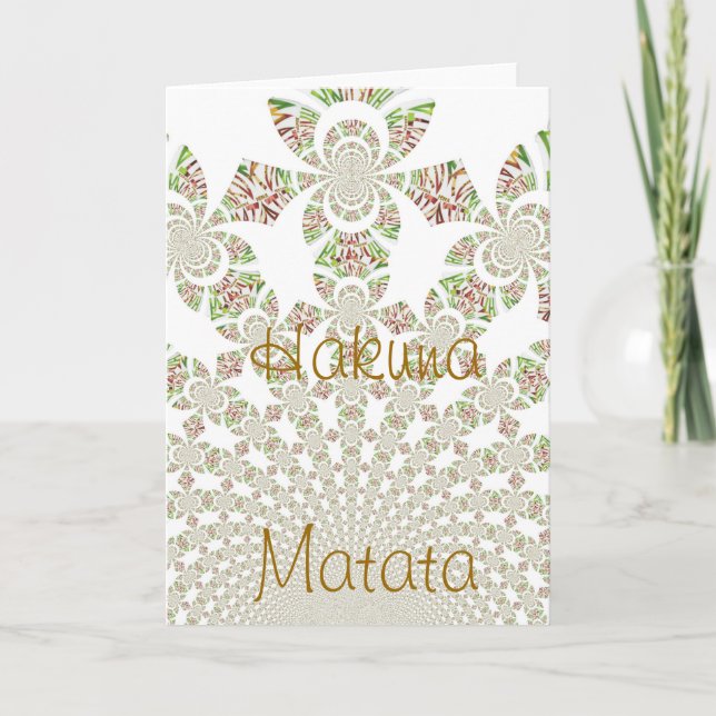 Tarjeta Diseño Único Hakuna Matata: Vibraciones Serenas (Anverso)