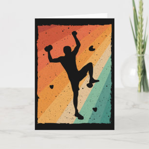 Tarjeta Diseño Vintage de escalada en bloque para hombres