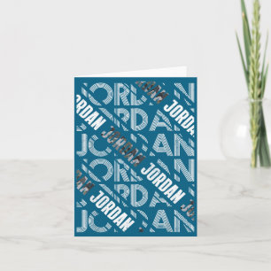 Tarjeta Diseño Vintage Jordan Hombres Mujeres Arte Gráfico