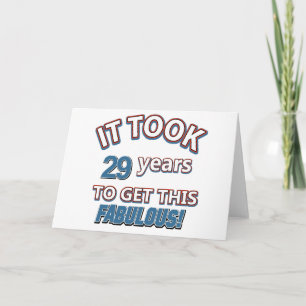 Tarjeta diseños de 29 años
