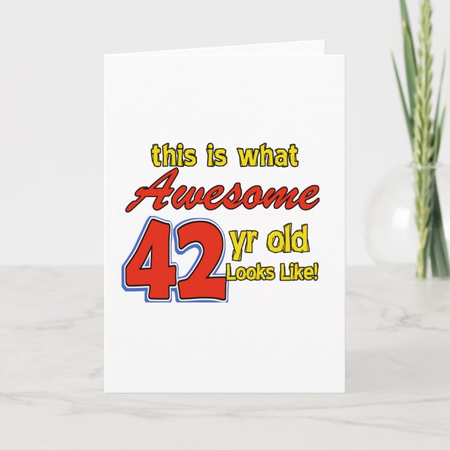 Tarjeta diseños de 42 años (Anverso)