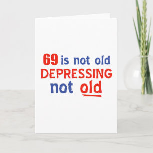 Tarjeta diseños de 69 años