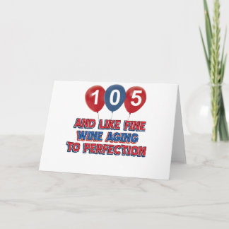 Tarjeta diseños de cumpleaños de 105 años