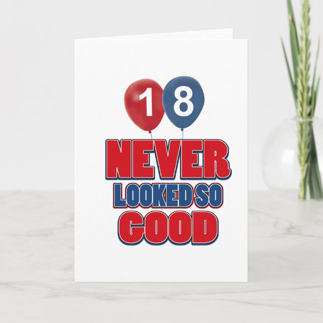 Tarjeta diseños de cumpleaños de 18 años (Anverso)