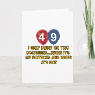 Tarjeta diseños de cumpleaños de 49 años