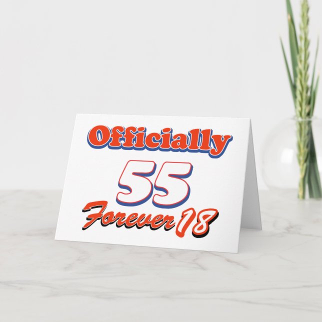 Tarjeta diseños de cumpleaños de 55 años (Anverso)